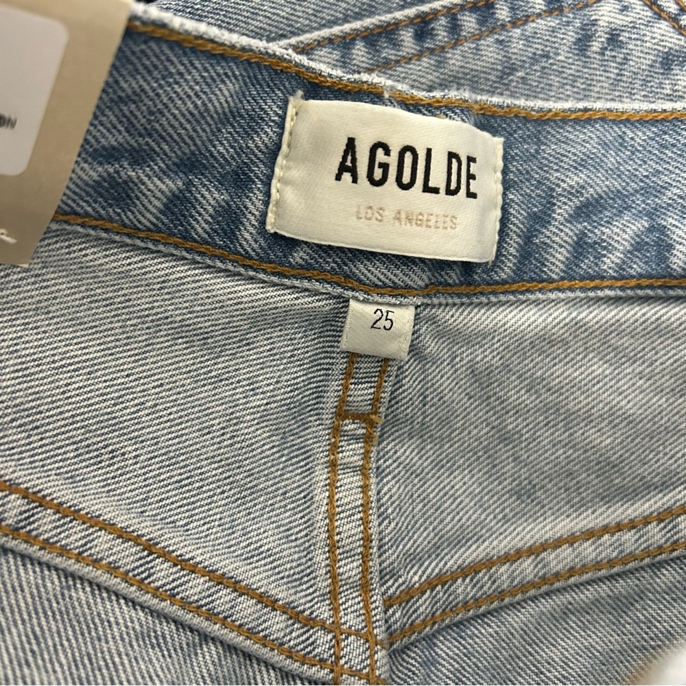 NEW Agolde Dame High Rise Wide Leg Jean Showdown Size 25 - Picture 9 of 11